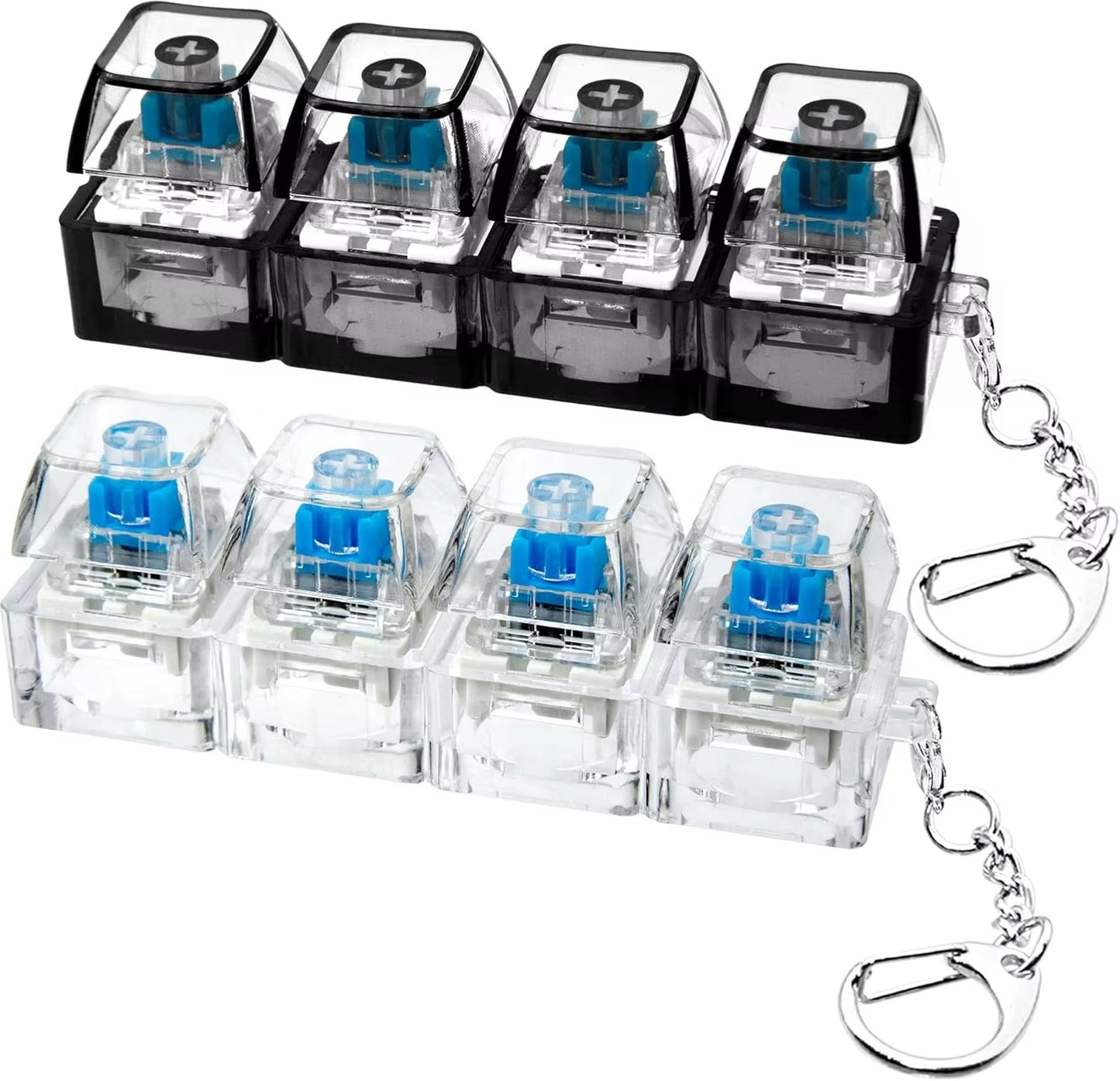 WebFindsShop™  Portachiavi con 4 tasti meccanici luminosi